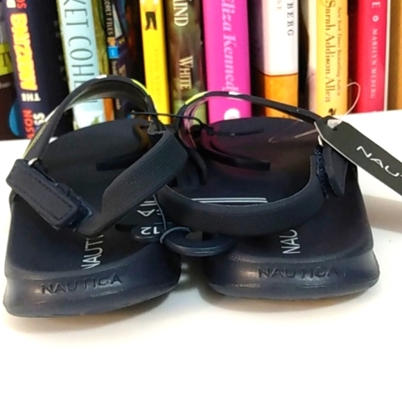 NAUTICA BOYS NAVY WHITE LIME SANDALS SIZE 12 TODDLER - Picture 5 of 11